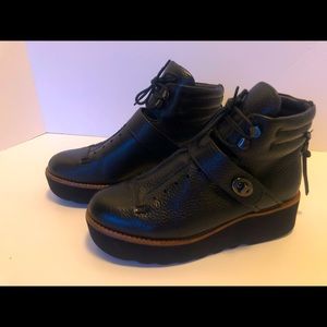 Coach Black Urban Hiker Wedge Boots/Booties